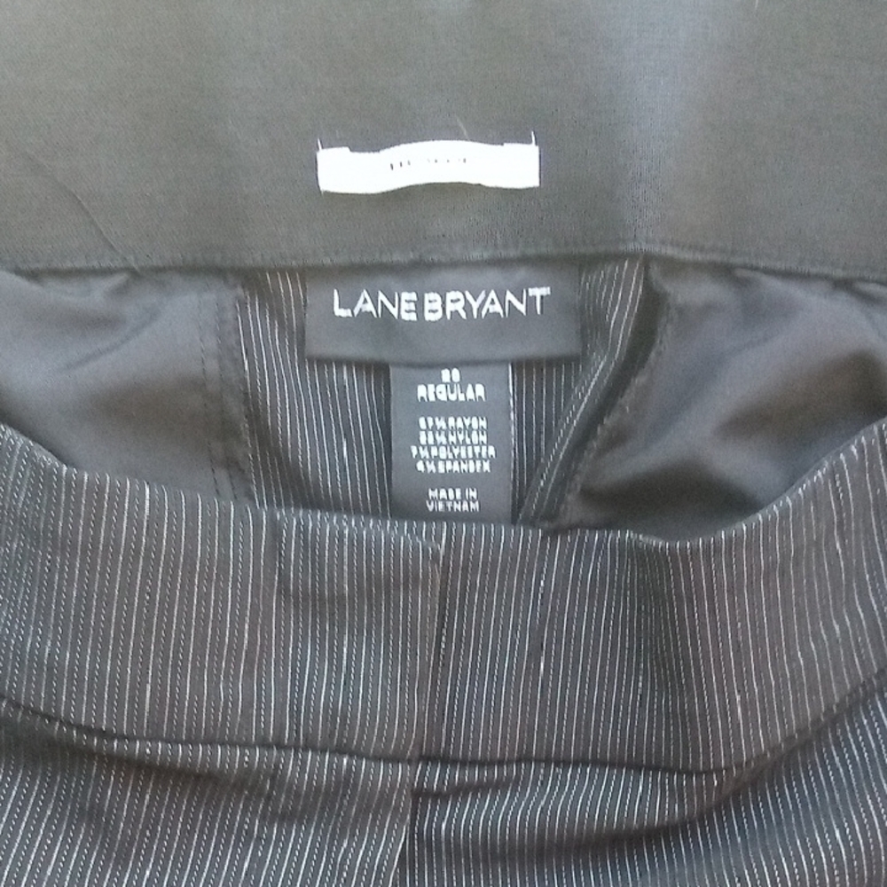 Lane Bryant Charcoal Pinstripe Trousers